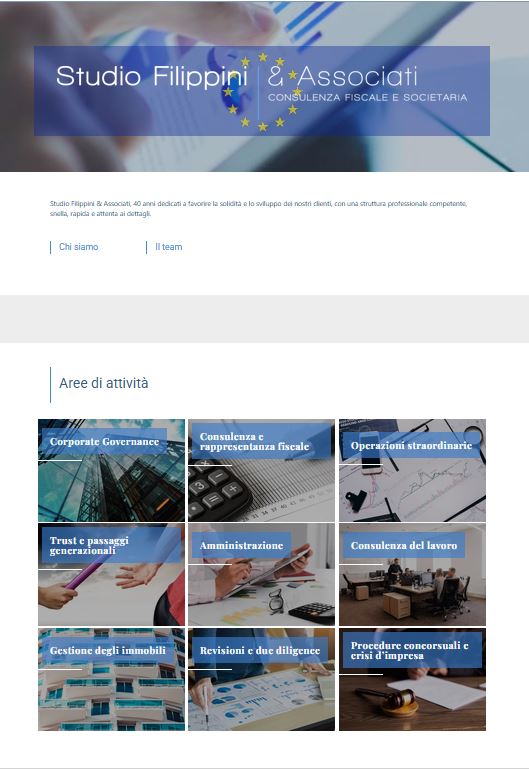 Realizzazione sito web per studio di assistenza fiscale e societaria